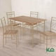thumbnail image 5 of Comedor de 4 Sillas Mesa Madera Cocina Restaurante Cafeteria beige 5, 5 of 5