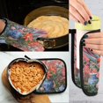 thumbnail image 5 of Yayeee Oven Mitts and Pot Holder Set of 2 Heat Resistant Kitchen Gloves Baking Hot Pad, Orange Vibrant Flowers, 5 of 5
