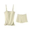 thumbnail image 4 of Uootdi Womens Maternity Sets Nursing Spaghetti Strap Tops Shorts Two Piece Slim Fit Stretchy Breathable Loungewear Sets Pregnancy Wear Gift, 4 of 7