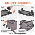 thumbnail image 5 of Cat Carrier with Wheels, Airline Approved Rolling Pet Carrier with Telescopic Handle and Shoulder Strap, Dog Carrier with Wheels for Pets under 22 lbs, with 1 Folding Bowl, Grey, 5 of 12