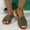 Army Green, variant on Women's Flat Sandals Summer Casual Open Toe Strappy Slides Fashion Comfort Lightweight Everyday Walking Sandal(Army Green, 6)