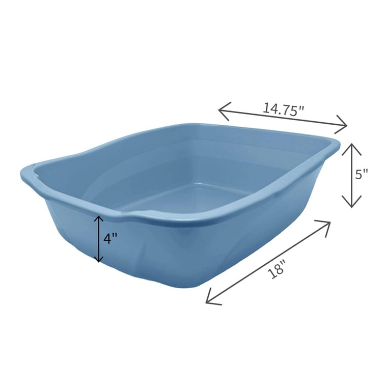 Van Ness Plastics Large Cat Litter Pan, Blue photo 3