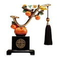 CUTICATE Resin Lucky Persimmon Statue Blessing Ornament Traditional