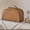 brown, variant on Multifunctional Creative Double Zipper Simple Solid Color Pu Leather Large Travel Toiletry Bag Women Cosmetic Bag Storage Bag Makeup Case WHITE