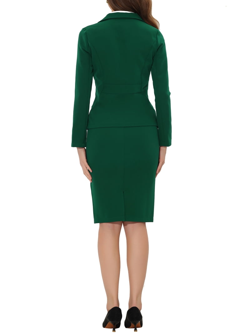 dark green blazer dress Good American velvet blazer dress in dark green