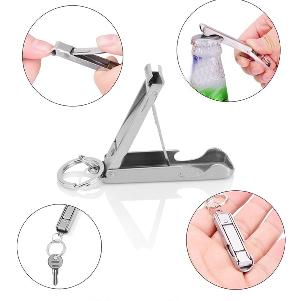 Tebru Key Ring Nail Cutter, Nail Clippers,Outdoor Multifunction 2 in 1