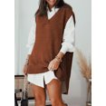 thumbnail image 4 of Asyoly Women's Sleeveless Knitted Sweater Vest Casual Solid Color V Neck Pullover Sweater Knitwear Vest, 4 of 6