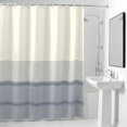 thumbnail image 4 of Wave Stripe Fabric Shower Curtain Geometric Washable Shower Curtains for Bathroom, Waterproof Bath Curtain with Hooks Home Decor 72x72in, 4 of 8
