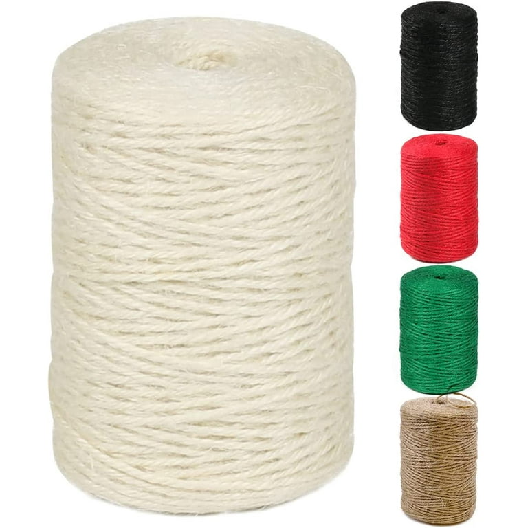 PerkHomy Natural Jute Twine 600 Feet Long Colored Twine Rope for