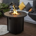 thumbnail image 4 of AJ Enjoy 30" Round 50,000 BTU Propane Gas Fire Pit Table with Lid, Black, 4 of 11