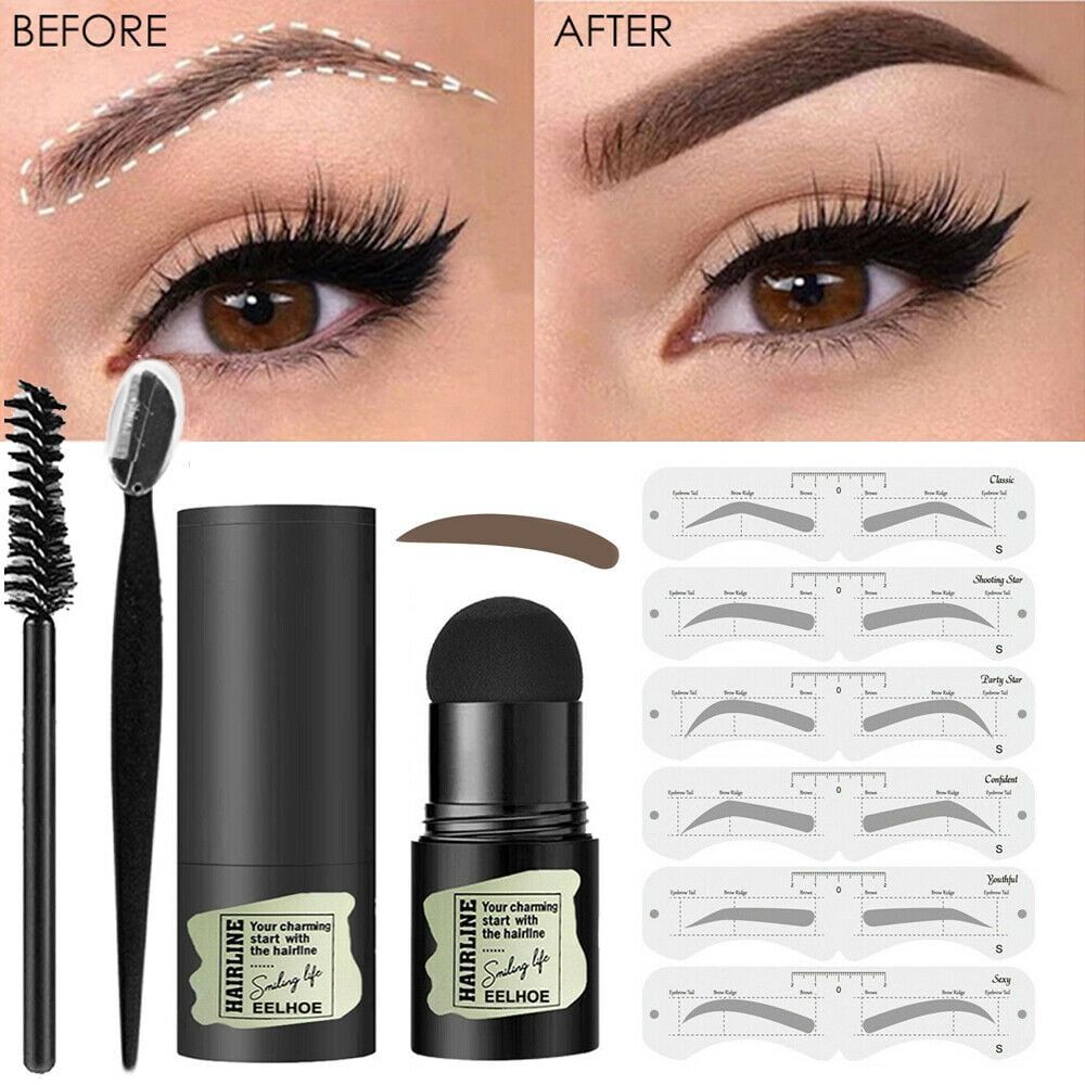 Stencils One Step Brow Stamp Shaping Kit Eyebrow Stamp Shaping Makeup Set 