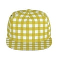 thumbnail image 2 of Balery Baseball Cap Flat Bill Hats for Men Adjustable Size for Running Workouts and Outdoor Activities All Seasons Dad Hat(Yellow Checkboard ), 2 of 9