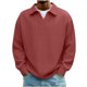 thumbnail image 2 of Ceisia Men's Spring Casual Solid Color Round Neck Long Sleeve Shirt - Comfortable Daily Outdoor Wear Gift, 2 of 8
