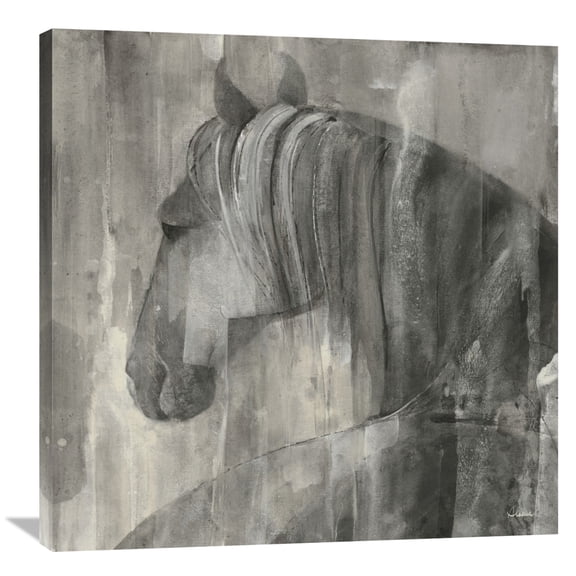 Global Gallery Albena Hristova 'Glance Greige Crop' Canvas Wall Art