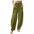 thumbnail image 2 of Utoimkio Women's Casual Loose Baggy Harem Pants High Waisted Straight Leg Lounge Pants for Women with Pockets, 2 of 7