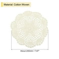 thumbnail image 2 of Uxcell Crochet Doilies Handmade Crochet Cotton Coaster Round Lace Placemats with Floral Patterns Beige 4pcs, 2 of 5