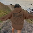 thumbnail image 2 of Fshinging Oversize Sweatshirt For Women Hoodie Letter Shark Print Long Sleeve Drawstring With Pockets Solid Color Fashion Outfits, 2 of 6