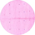 thumbnail image 1 of Ahgly Company Indoor Round Solid Pink Modern Area Rugs, 6' Round, 1 of 4