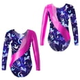 thumbnail image 6 of MSemis Kids Girls Gymnastics Dancewear Sparkly Long Sleeves Leotards, 6 of 6