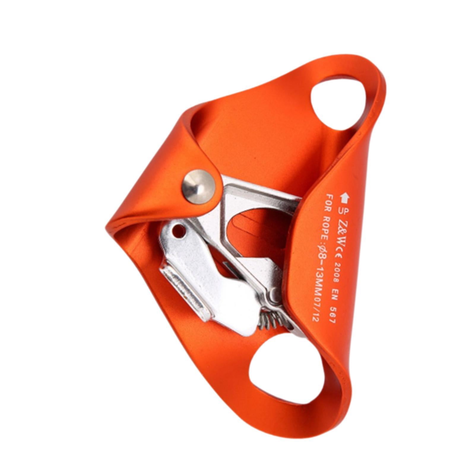 TTETTZ Rock Climbing Chest Ascender Rigging Clamp for Survival 8-13mm Rope Climbing Orange