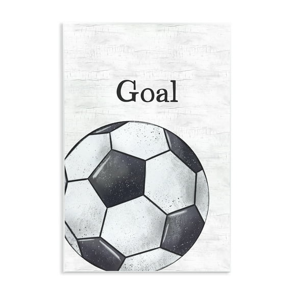 Stupell Industries Soccer Ball Goal Sports Painting Unframed Art Print Wall Art, 10 x 15