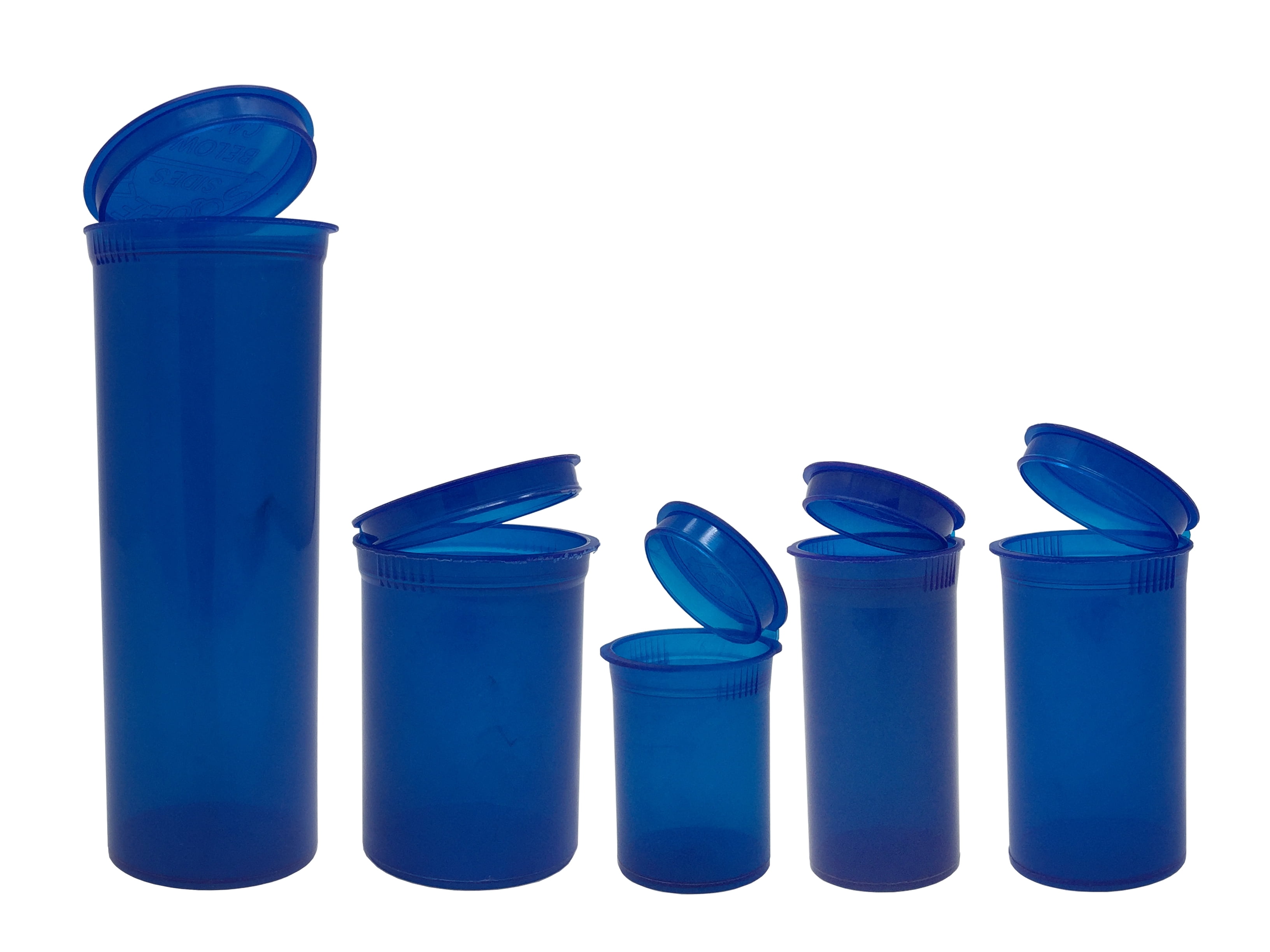 Dram 5 Pack Translucent BLUE RX Medicine Wellness Containers 08, 13, 19 ...