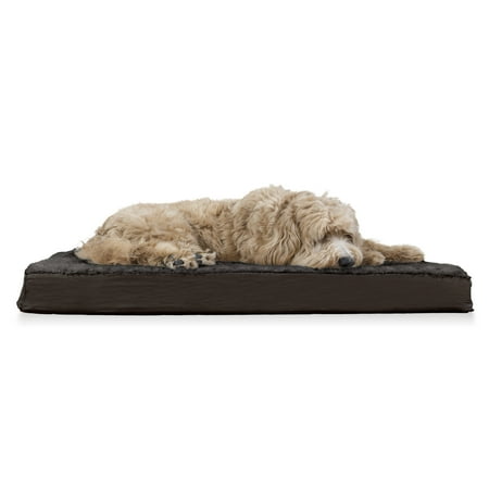 UPC: 0815181022921 | FurHaven Pet Products Ultra Plush Deluxe Cooling Gel Memory Foam Pet Bed for Dogs & Cats – Chocolate  Large