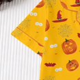 thumbnail image 7 of MVRLSH Womens Pajama Sets for Women 2 Piece Halloween Print Button Waist Short Sleeve Top And Shorts wear Sleepwear Soft Sleepwear Lounge Set Yellow - XXXL, 7 of 7