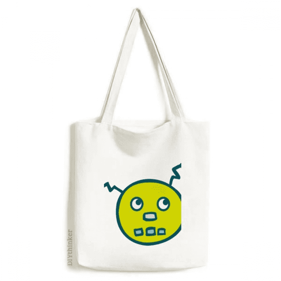 Universe And Alien Robot Art Deco Fashion Tote Canvas Bag Shopping Satchel Casual Handbag