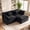 Black+2 seats, variant on QuzyAor 76.7" Beige Chenille Cloud Couch, Deep Seat L-Shaped Modular Sectional Sofa with Ottoman for Small Space Apartment