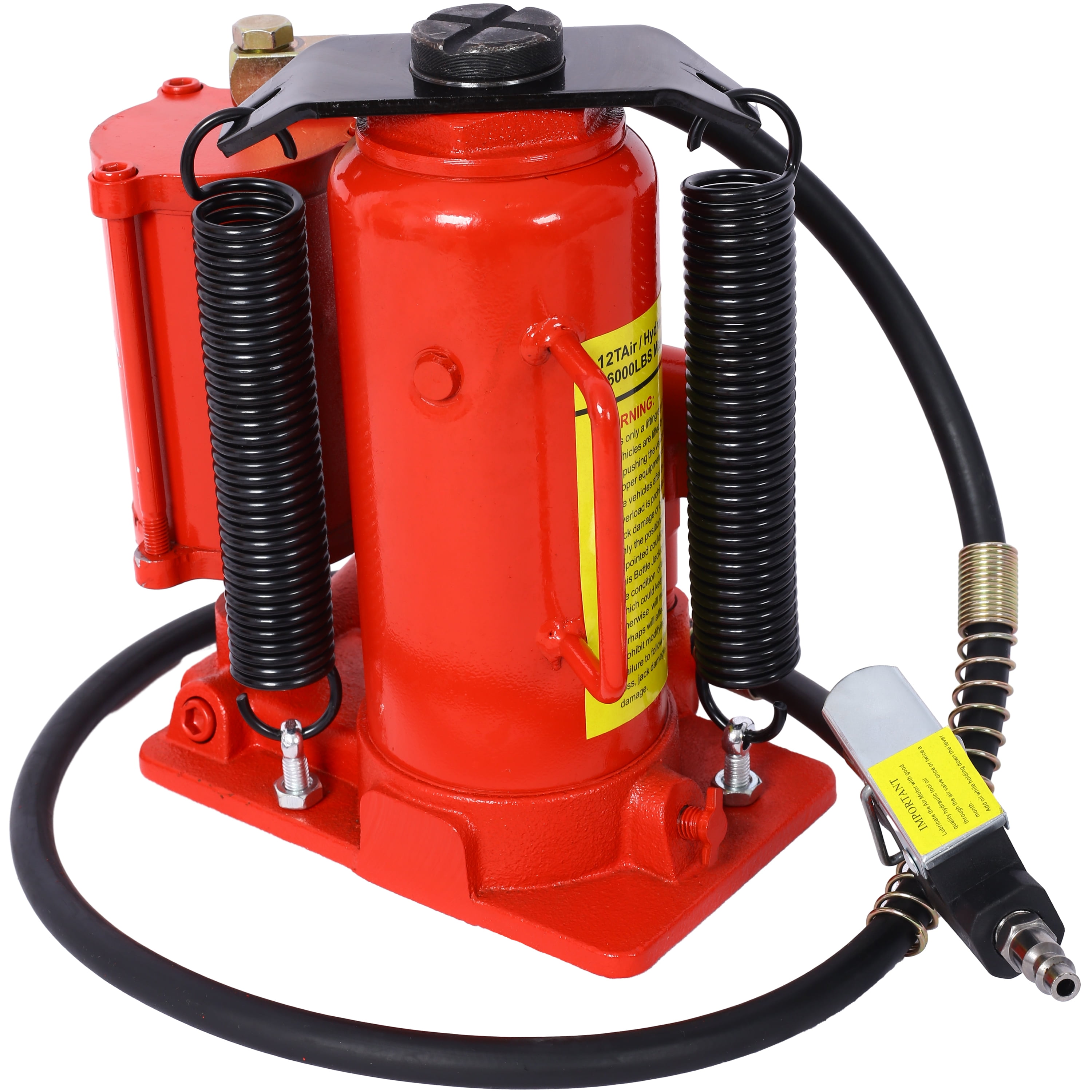 Car Jack Air Hydraulic Bottle Jack, 12 Ton/24000 LBS All Welded Bottle Jack, 9.8-19.3 inch Lifting Range, Manual Handle and Air Pump, for Car, Pickup, Truck, RV, Auto Repair, Industrial Engineering ,