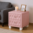 thumbnail image 3 of Homy Casa Elegant 2-Drawer Accent Cabinet for Living Room Sofa Side Storage, Pink, 3 of 8