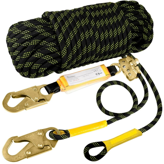 Arnés de seguridad TRSMIMA Rope de 25 pies con amortiguador