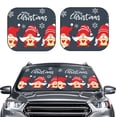 thumbnail image 2 of Rateoe Cute Christmas Gnomes (2) Pattern 2 Piece Car Windshield Sun Shade Foldable | Front Windshield Shade for Sun, Heat and UV Rays | Sunshade for Car Front Window-Small, 2 of 6