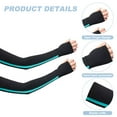 thumbnail image 3 of 2 pares de protección solar funda de hielo viaje anti-ultravioleta diseño de tira vertical secado rápido seda de hielo transpirable531, 3 of 5