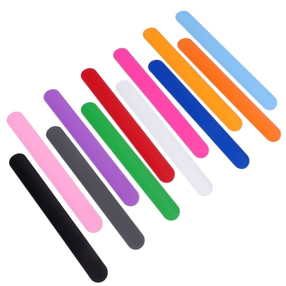 HEANUJJ Slap Bracelets Festival Wristbands Red 12Pcs