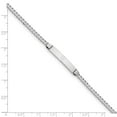 thumbnail image 3 of 14K White Gold bracelet ID Curb 7 in 4.5 mm 2.5 WG Flat Link, 3 of 3