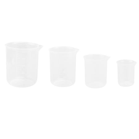 

Measuring Cup Beaker Graduated Plastic Liquid Cups Container Beakers Griffin Form Low Professional Measurement Clear