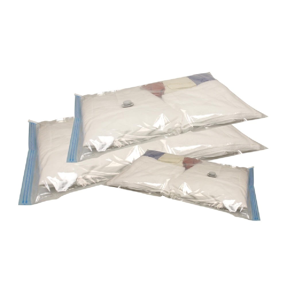 Sunbeam Multi Pack Vacuum Bag 3 Piece Storage Set Plastic Clear, 2 Pack
