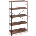 thumbnail image 2 of Costway 5-Tier Bookshelf, Industrial Etagere Bookcase, Rustic Display Shelf Organizer, 2 of 10