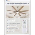 thumbnail image 6 of Zardon 72in Ceiling Fans with Light & Remote Control, Large Farmhouse Ceiling Fans with Reversible 6-Speed for Indoor, Silver, 6 of 10