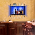 XAOCNG Wall Mounted RGB Wine Display Rack Wine Bottle Holder Glasses