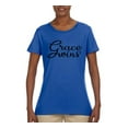 thumbnail image 2 of Wild Bobby Grace Wins Script Inspirational/Christian Women Graphic Tee, Royal, 3X-Large, 2 of 5
