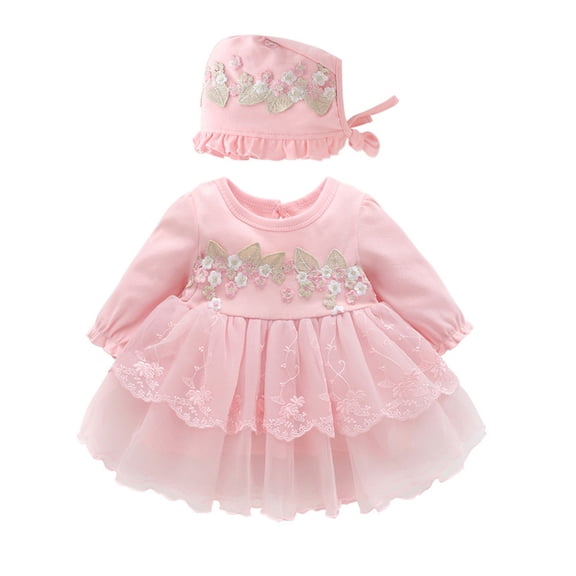 WEUVEB Infant Dress Costume Cotton Pink 1 Set for Stage Performance