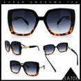 thumbnail image 3 of Womens Classic 90s Metal Jewel Chain Arm Oversized Butterfly Sunglasses Black Tortoise - Smoke, 3 of 8