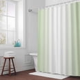 thumbnail image 5 of Ombre Light Green White Fabric Shower Curtain Gradient Color Washable Shower Curtains for Bathroom, Waterproof Bath Curtain with Hooks Home Decor 72x84in, 5 of 8