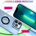 thumbnail image 4 of for iPhone 13 Pro Max Case Plating Magnetic Crystal [ Support for Magsafe ] Luxury Case Camera Protector Shockproof Protective Edge Cover Screen Protector Cover Girls Women Phone Case -Blue, 4 of 12