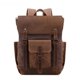 thumbnail image 1 of Bolso de hombre, mochila de lona retro para hombre, bolso de lona encerada al óleo, mochila de viaje para hombre, 1 of 5