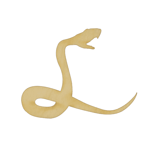 Package of 1, Jumbo 18" x 13.5" x 0.125" Baltic Birch Plywood Snake Wood Cutout for Art and Craft Project, Made in USA