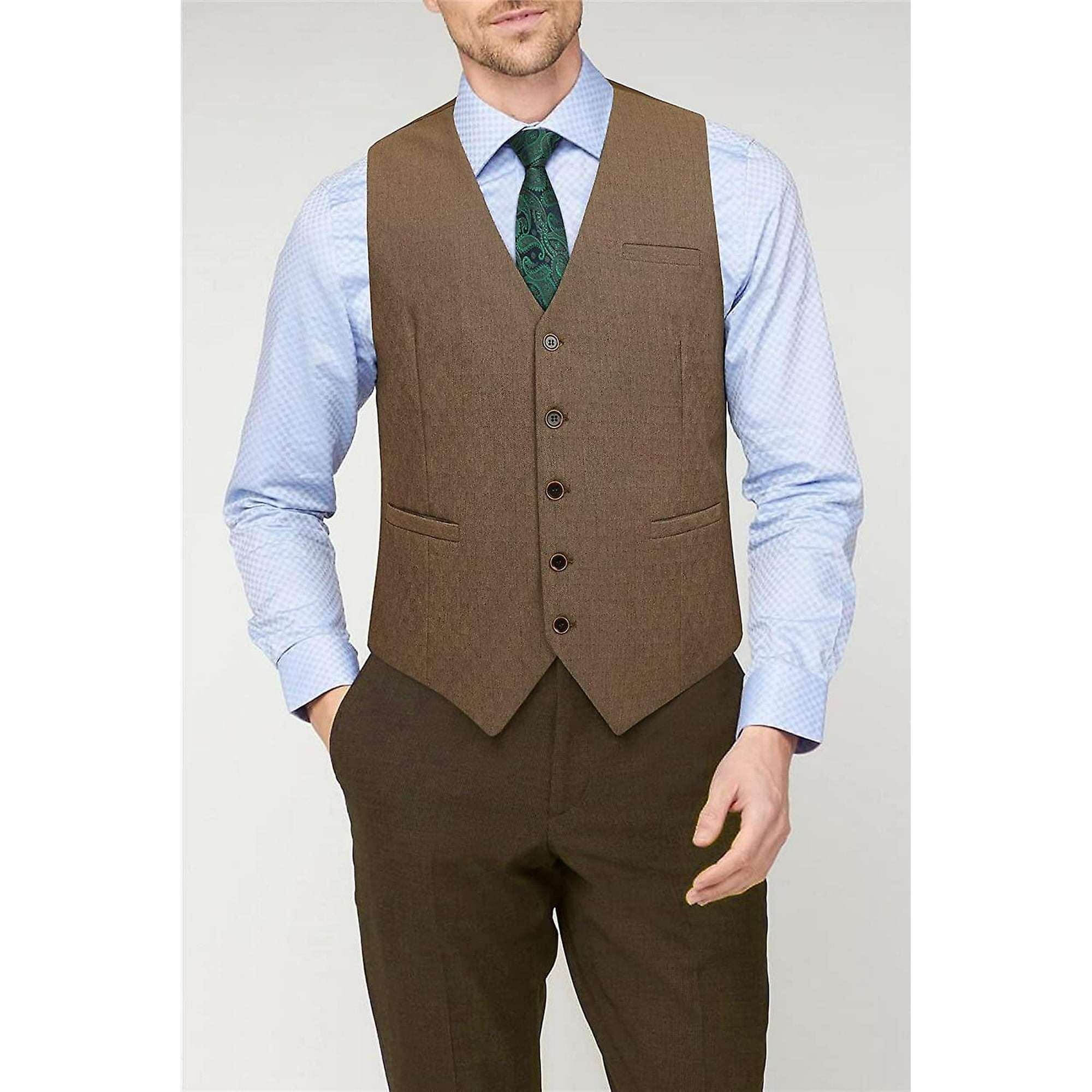 Men s Waistcoats Formal Solid Color Waistcoat Classic Casual Wedding Business Party Cotton Suit Vest With Pockets Xs 4xl